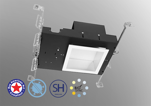 LED 6”x6” Lensed Square Downlight - IC Rated